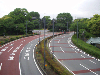 Colorful roads in Japan.